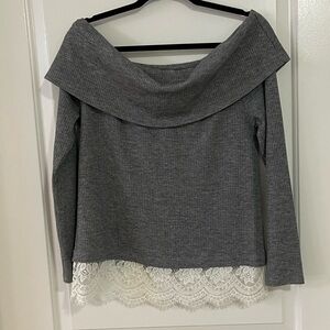 Sugarlips Off The Shoulder LS Sweater - Size S